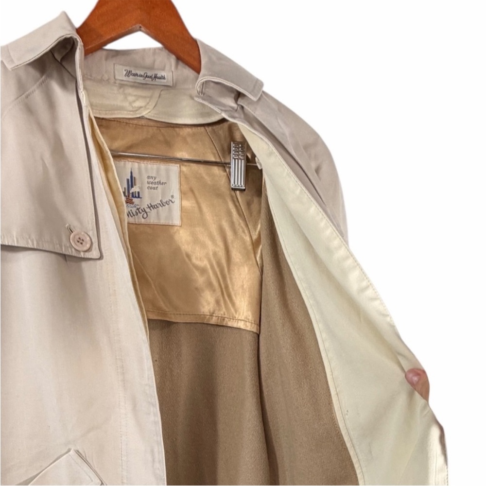 Misty Harbor Any Weather Trench Coat Women Size 4 With Wool Liner Beige - Picture 4 of 10